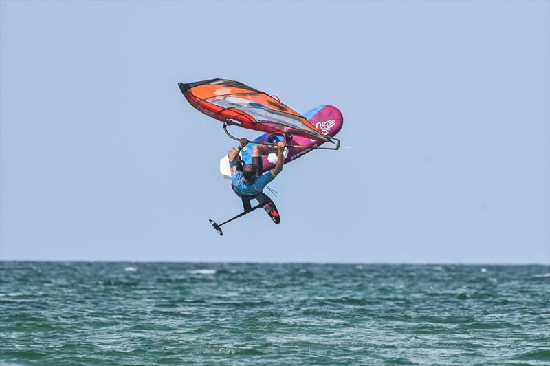 Van Broeckhoven was going full send on the Foilstyle Kono's in Vieste photo copyright Protography Official taken at  and featuring the Windsurfing class