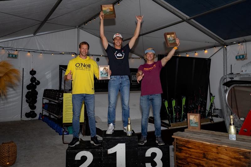 The 2023 EFPT Overal Podium. 1st Lennart Neubauer, 2nd Steven Van Broeckhoven, 3rd Yentel Caers photo copyright Freestyle Pro Tour taken at  and featuring the Windsurfing class