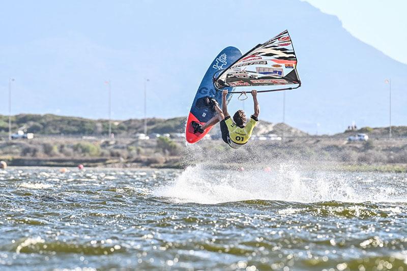Sam Esteve felt right at home in the strong winds at the Milnerton Awuatic Club  - 2024 FPT Cape Town photo copyright PROtography Official taken at  and featuring the Windsurfing class