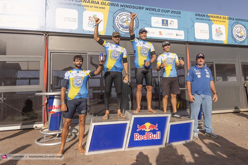 Men's top four after the single elimination on day 1 of the Gran Canaria Gloria Windsurf World Cup - photo © John Carter