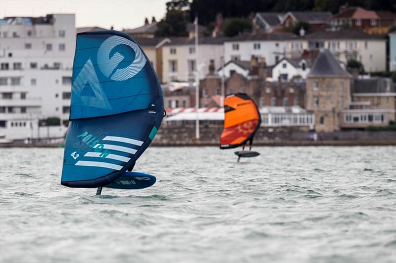 The start off Cowes, Is this the future of sailing? photo copyright Paul Wyeth taken at Island Sailing Club, Cowes and featuring the Wing Foil class