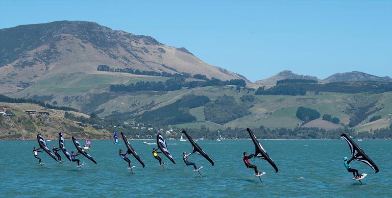 Young sailors take part in the Inspire Racing x Wing program on Race Day 2 of the ITM New Zealand Sail Grand Prix in Christchurch, New Zealand. Sunday March 19, 2023 - photo © Ricardo Pinto/SailGP