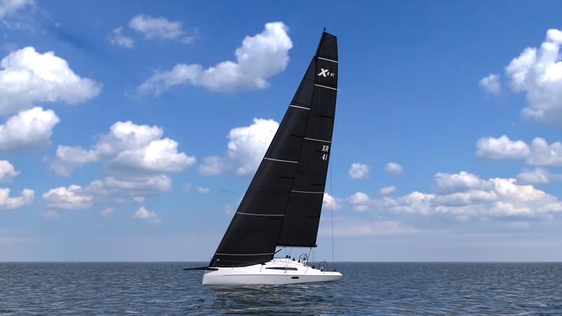 Render of the XR 41 upwind photo copyright X-Yachts taken at  and featuring the XR 41 class