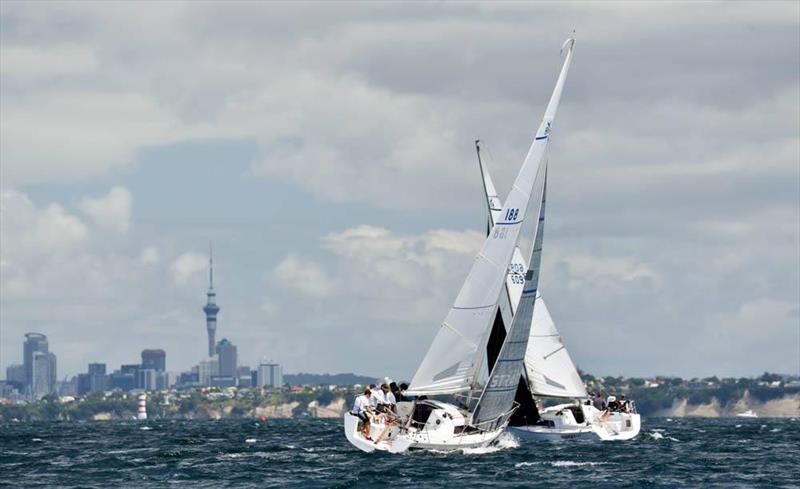 2017 Harken Young 88 Nationals photo copyright Lissa Reyden of LiveSailDie taken at Royal New Zealand Yacht Squadron and featuring the Young 88 class