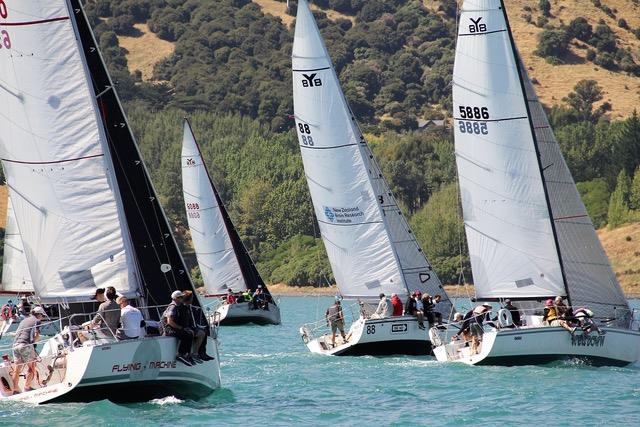Close fleet racing at last year's regatta photo copyright Young 88 Owners' Association taken at Naval Point Club Lyttelton and featuring the Young 88 class