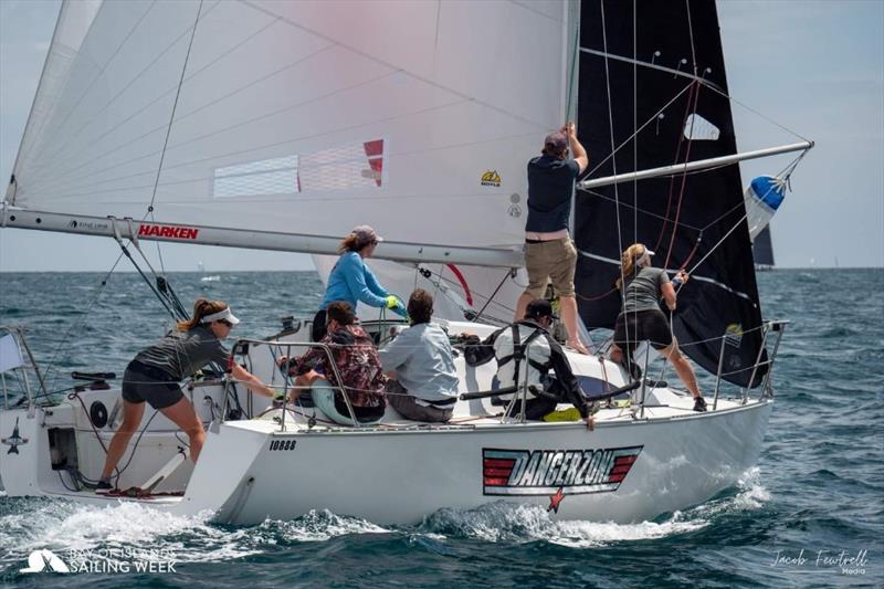 Danger Zone - competing in Bay of Islands Sailing Week - Young 88 - March 2024 photo copyright Jacob Fewtrell  taken at Royal New Zealand Yacht Squadron and featuring the Young 88 class