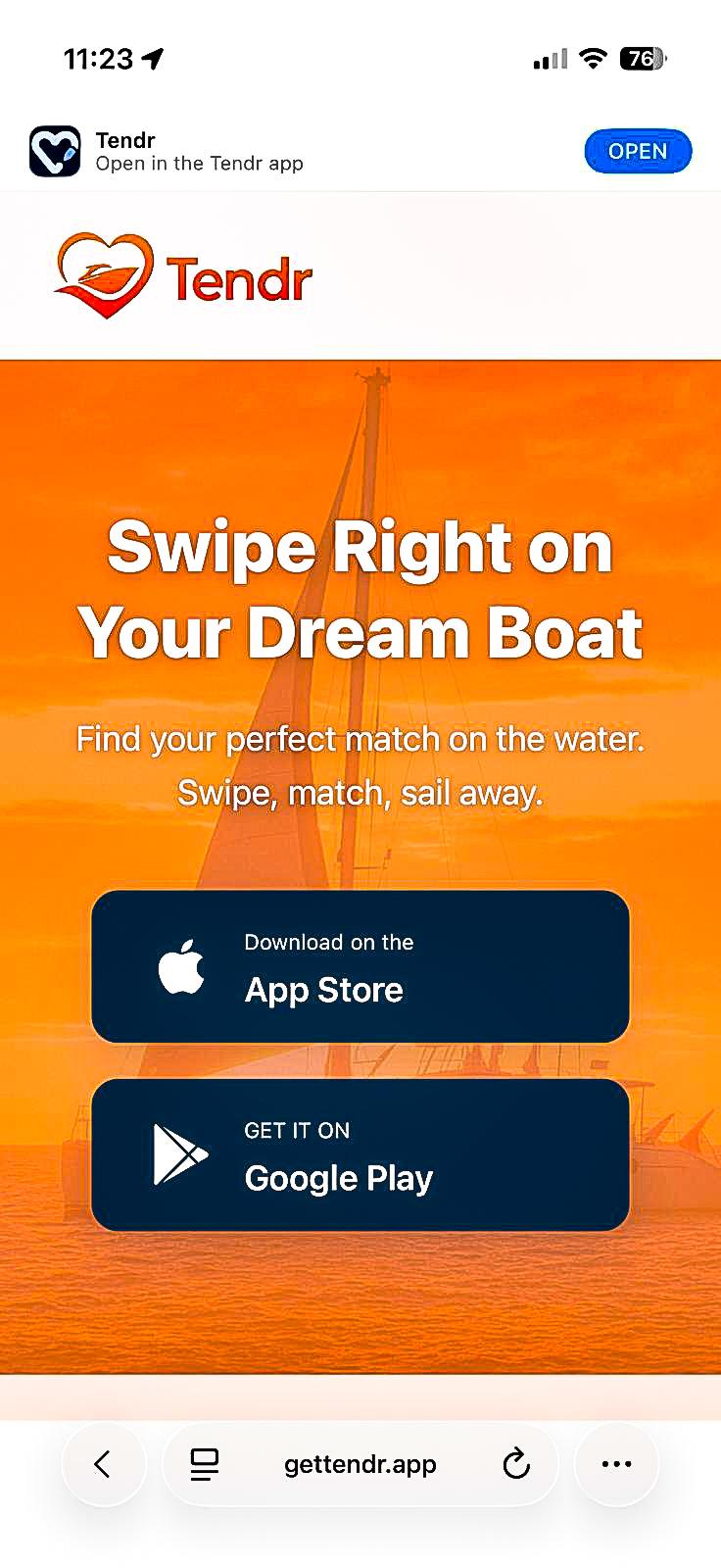 Find the boat of your dreams - any price, size, type - on your mobile device - download from the App Store or Google Play - photo © Tendr