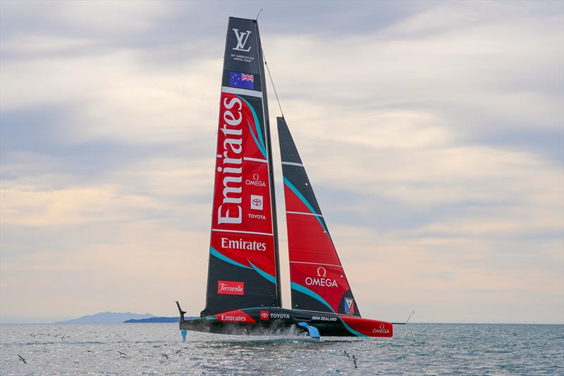 Emirates Team NZ - Day 18 -  August 8, 2026 - Auckland, NZ photo copyright Sam Thom / America's Cup taken at Royal New Zealand Yacht Squadron and featuring the AC75 class