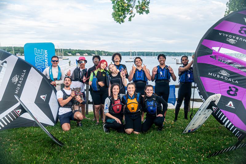 Youth participating in the SailGP Inspire Wingfoiling Clinics in Oyster Bay - New York - May 2026 - photo © Meredith Rodgers/SailGP