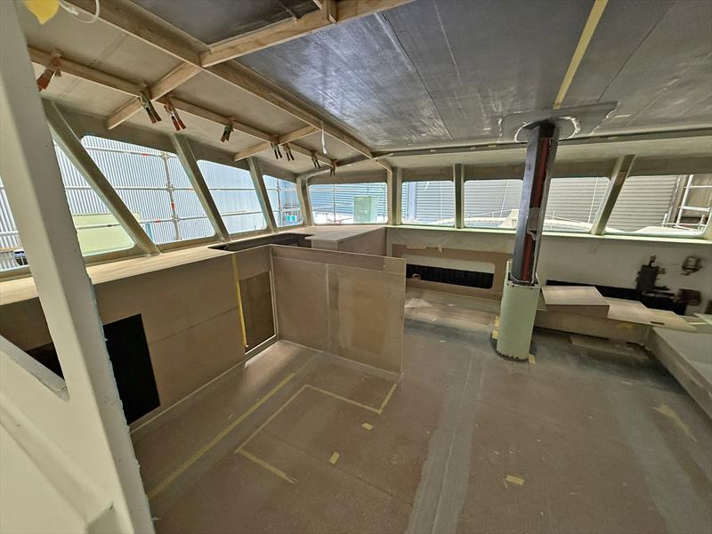 Once again - carbon where it matters - such as taking the lid-stpped mast down to the H-Frame underneath the deck - Evening Star photo copyright Mahi Boats taken at  and featuring the Catamaran class