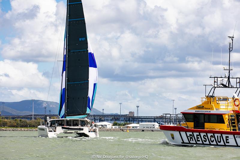 78th Gladstone Ports Corporation Brisbane to Gladstone Yacht Race photo copyright Nic Douglass for @sailorgirlHQ taken at Queensland Cruising Yacht Club and featuring the Catamaran class