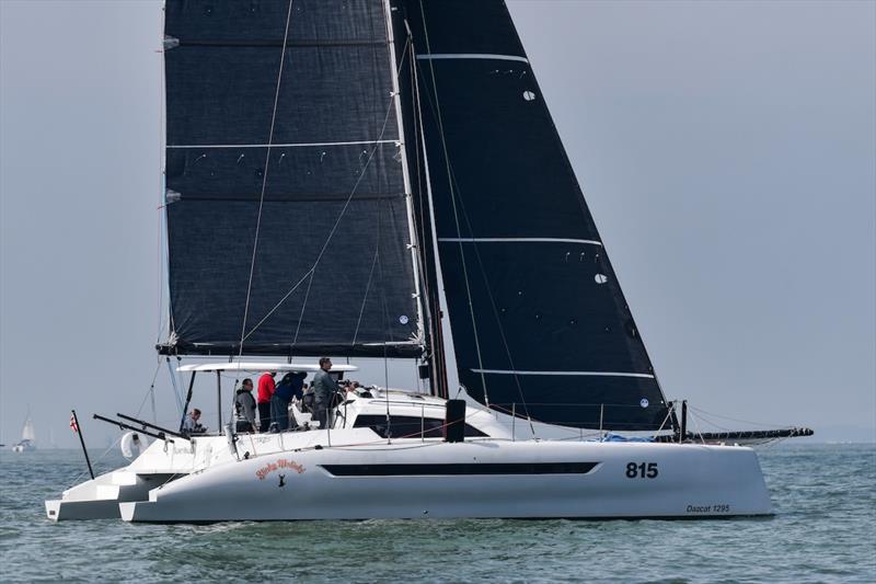 Dazcat 1295 Slinky Malinki during the 2026 RORC Cervantes Trophy Race photo copyright Rick Tomlinson / RORC taken at Royal Ocean Racing Club and featuring the Catamaran class