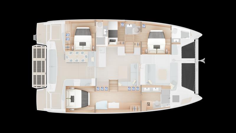 Lagoon 47 layout - Bunkbeds photo copyright The Multihull Group taken at  and featuring the Catamaran class