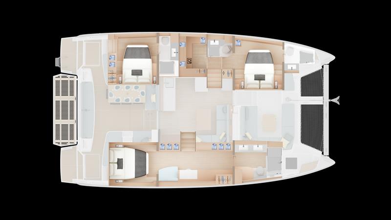 Lagoon 47 layout - Smartroom photo copyright The Multihull Group taken at  and featuring the Catamaran class