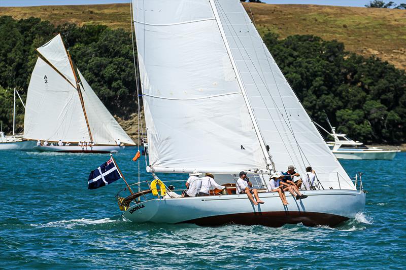 Arohia with Rawhiti tacking in the background - Mauhrangi Regatta - January 2020 - Mahurangi Harbour - photo © Richard Gladwell / Sail-World.com