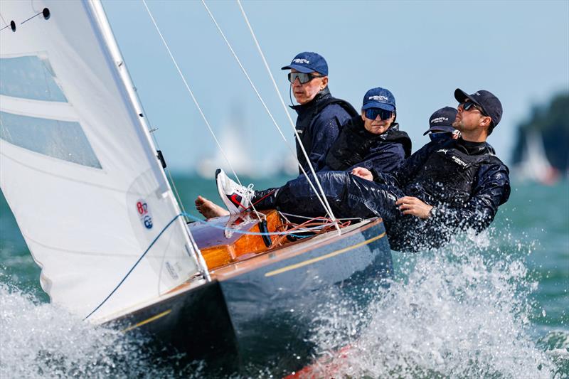 The historic Bluebottle is today's Dragon Class winner - North Sails Cowes Week Day 2 - photo © Paul Wyeth / www.pwpictures.com