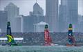 The last waltz? F50s race past the grandstand during the final race on Race Day 2 of the ITM New Zealand Sail Grand Prix in Auckland, Sunday 15 February . Rolex SailGP Championship Event 2 Season