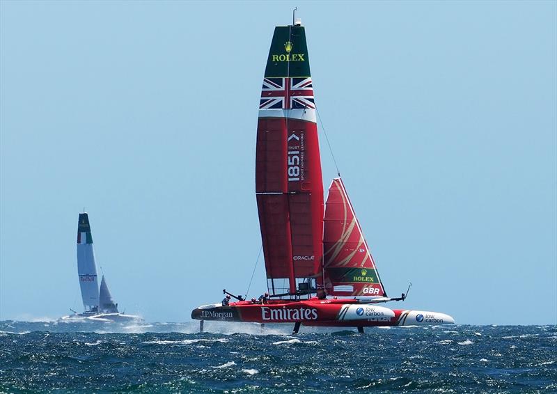 Emirates GBR test sailing off Fremantle ahead of the Oracle SailGP Perth - January 13, 2026 - Fremantle - photo © Lindsay Preece, Ironbark Photos