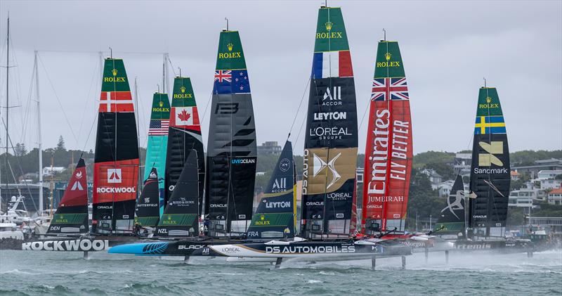 DS Automobiles SailGP Team France helmed by Quentin Delapierre - Race Day 1 of the ITM New Zealand Sail Grand Prix in Auckland, New Zealand.  - February 14, 2026 photo copyright Felix Diemer/SailGP taken at Royal New Zealand Yacht Squadron and featuring the F50 class