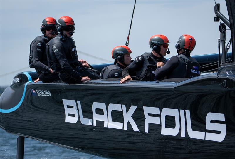 Peter Burling, co-CEO and driver of Black Foils SailGP Team - Practice session ahead of the Canada Sail Grand Prix in Halifax, Canada. Thursday 18 June photo copyright Jason Ludlow - SailGP taken at Royal New Zealand Yacht Squadron and featuring the F50 class