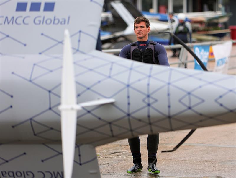 Dylan Fletcher launching on Wetsuit Outlet International Moth UK Championship Day 4 - photo © Mark Jardine