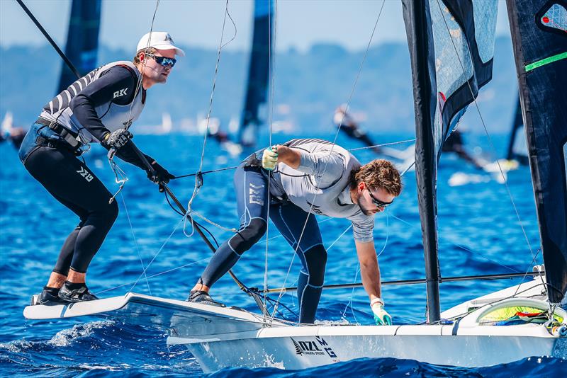 Matt Coutts and Oscar Gunn(NZL) - 49er - 57th French Olympic Week in Hyères - Day 1, April 20, 2026 - photo © Sailing Energy / French Olympic Week Hyères - TPM