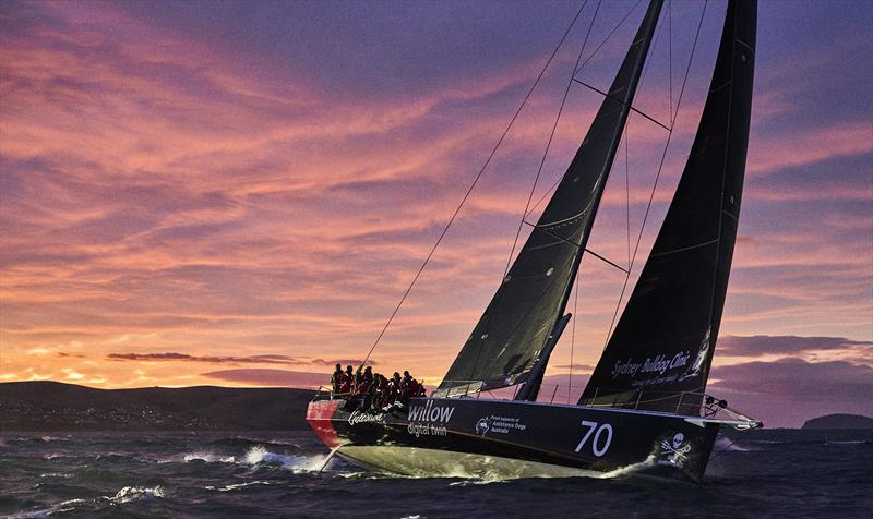 A spectacular sunrise as Celestial V70 nears the finish line of the 2024 Rolex Sydney Hobart - photo © Carlo Borlenghi | ROLEX