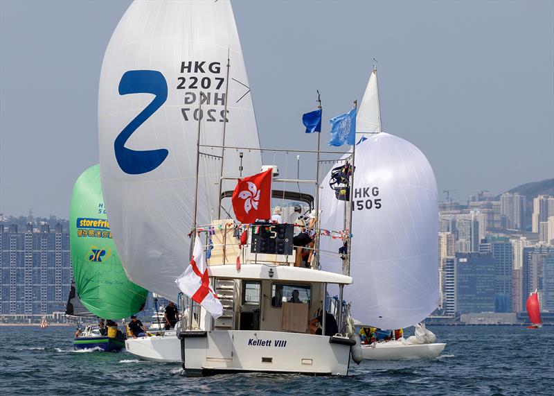 Fast finishers bearing down on the linRHKYC Nations' Cup 2026 - photo © RHKYC / Guy Nowell