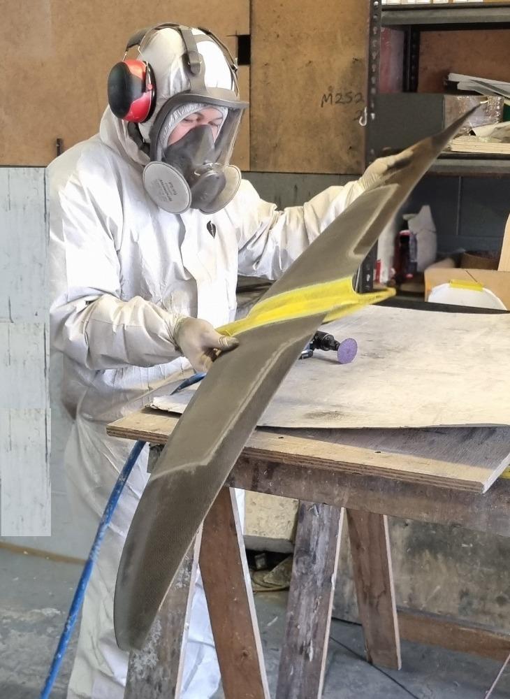 The F50 rudder elevator is a blend of carbon and titanium with foam cores - Mackay Boats - September 2025 - photo © Mackay Boats