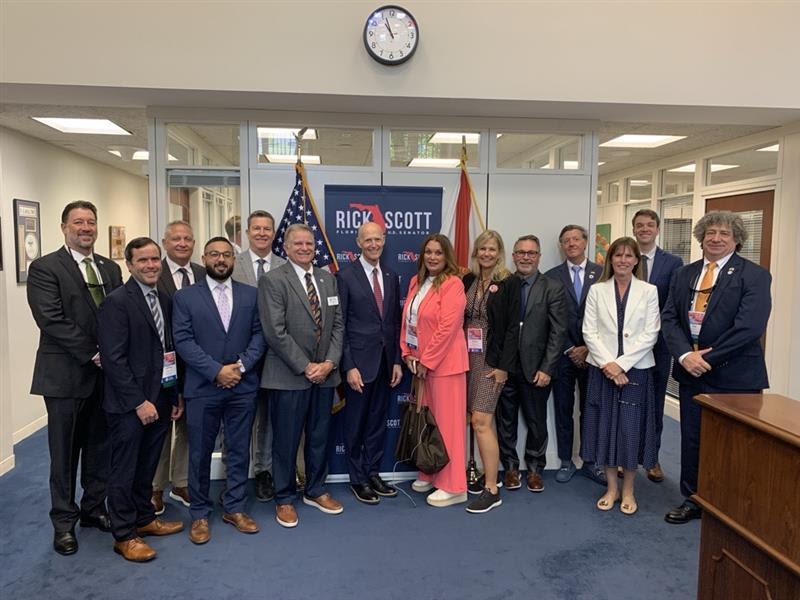 Industry representatives meeting with Sen. Rick Scott (R-FL) - photo © ASA