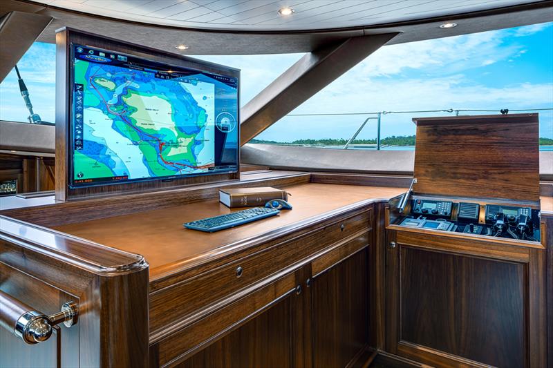 Navigation Station - Encore - designed by DuBois - built by Alloy Yachts - photo © McD Yachts