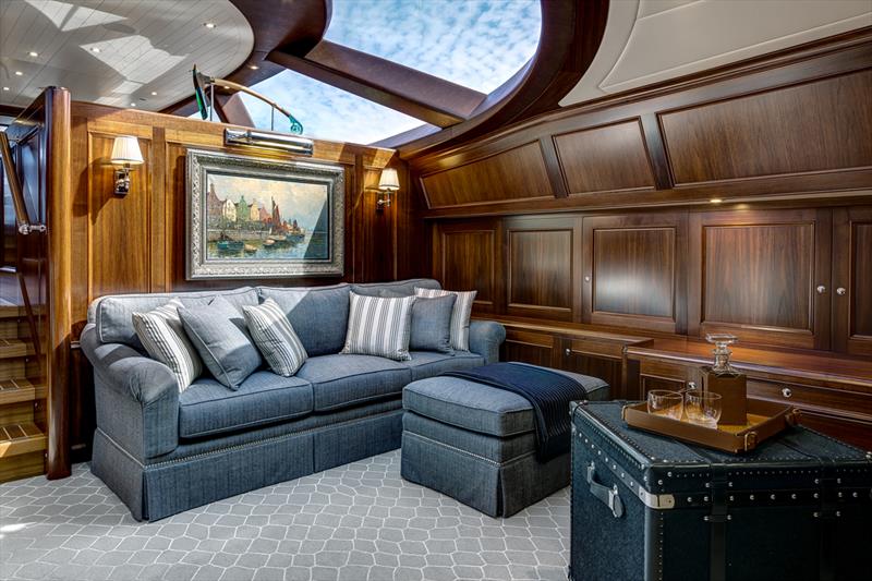 Lower Saloon - Encore - designed by DuBois - built by Alloy Yachts - photo © McD Yachts