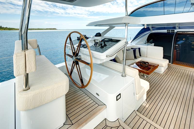 Helm position - Encore - designed by DuBois - built by Alloy Yachts - photo © McD Yachts