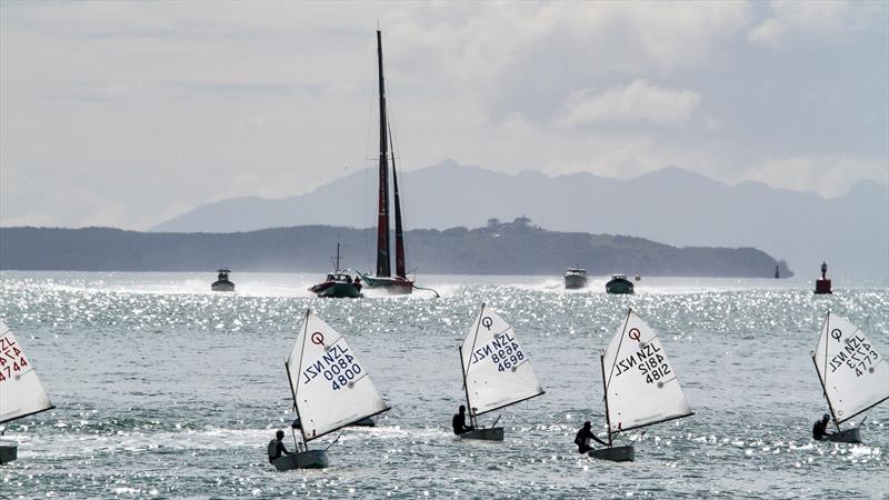 Optimist training - April 2024 - Wakatere BC - photo © Richard Gladwell - Sail-World.com/nz