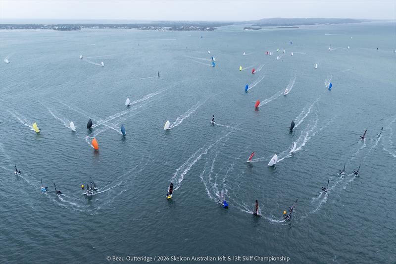Fleet action - Skelcon Australian 16ft & 13ft Skiff Championship (4-11 January) - photo © Beau Outteridge