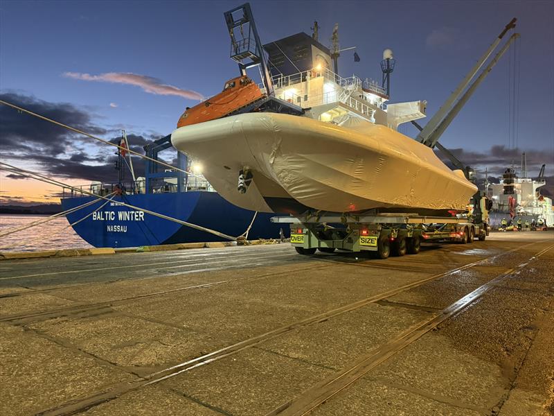 Django tender - a Catalyst 45 by Lloyd Stevenson Boatbuilders is shipped to Italy - June 2026 photo copyright TNL Pindar taken at Royal New Zealand Yacht Squadron and featuring the  class