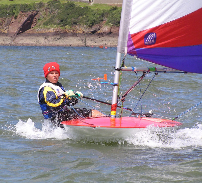 Micky Beckett wins the Topper fleet at the 2007 Welsh Schools Championships in Pembrokeshire photo copyright Tim Hall taken at Pembrokeshire Yacht Club and featuring the Topper class