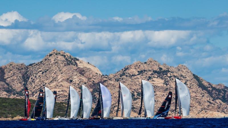 The fleet racing during the 52 Super Series - Range Rover - Porto Cervo Sailing Week - photo © Nico Martinez / 52 Super Series
