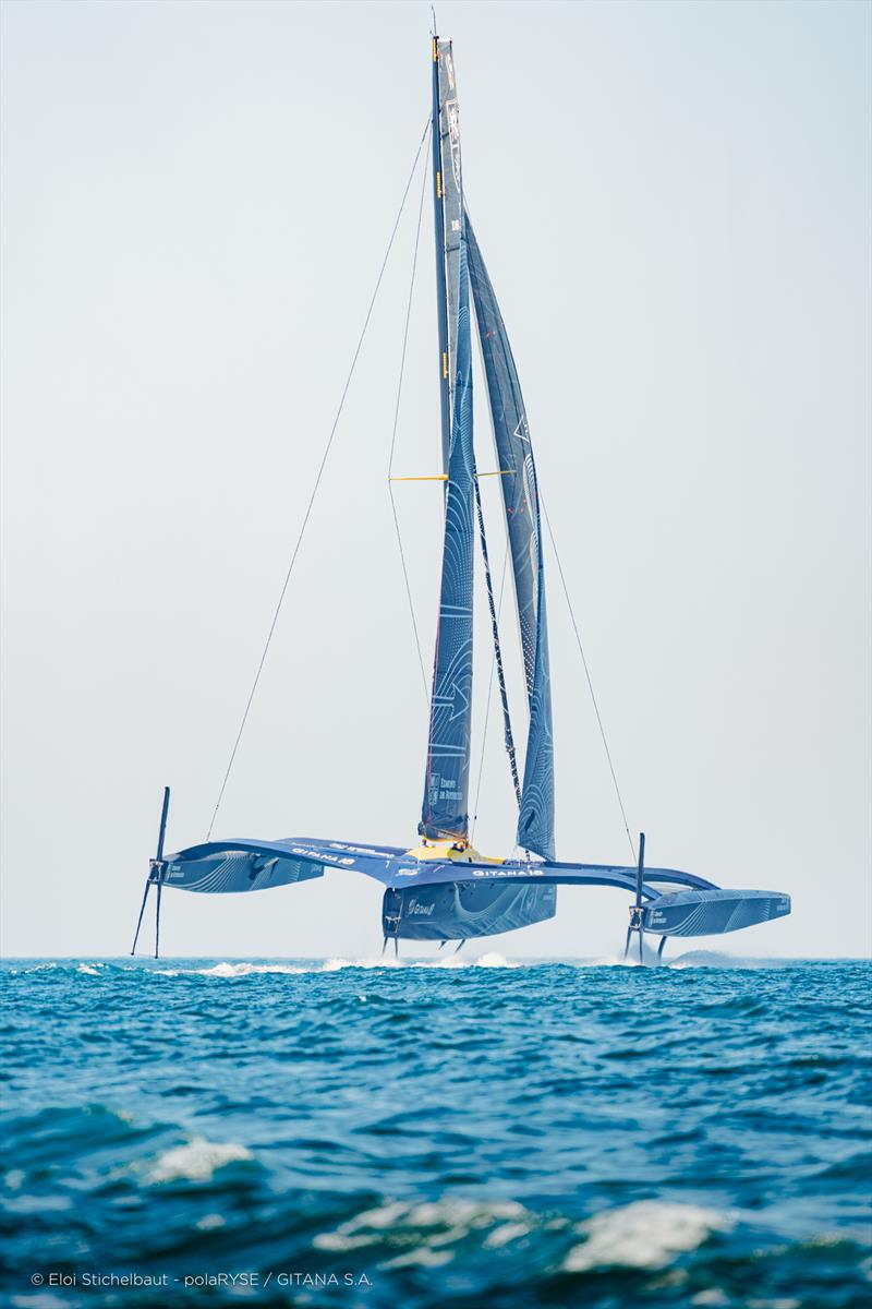 Maxi Edmond de Rothschild's debut flight - photo © Eloi Stichelbaut - polaRYSE / Gitana S.A.