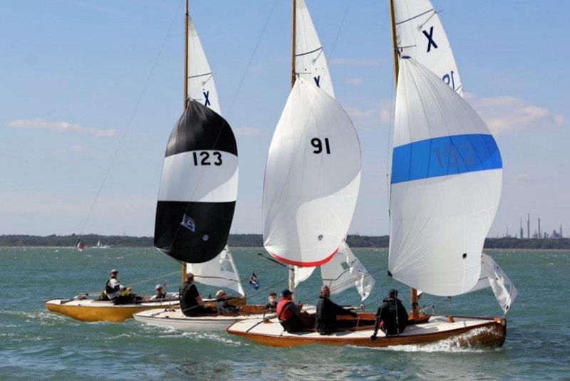 Peter Baines owned and helmed X192 Felix, shown here approaching the finishing line in first place at Cowes Week 2022 - photo © XOD Class Association